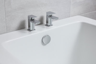 Corso Bathrooms Mura Chrome Bath Taps (Pair) Hot And Cold from B&Q