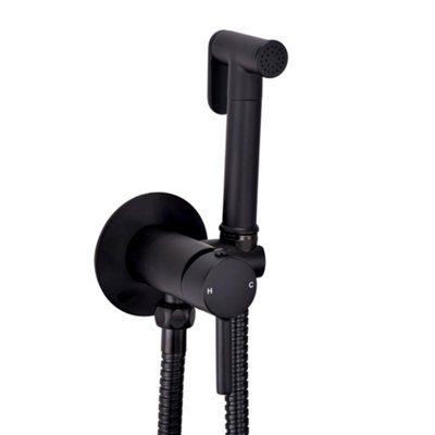 Corso Bathrooms Douche Bidet Shattaf Manual Shower Spray Handset And Valve SetMatt Black from B&Q