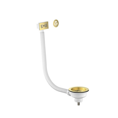 Corso Bathrooms Brushed Brass Universal Kitchen Sink Waste 90mm from B&Q