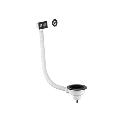 Corso Bathrooms Matt Black Universal Kitchen Sink Waste 90mm Inc Overflows from B&Q