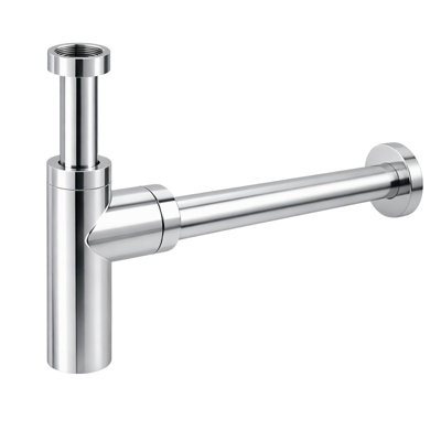 Corso Bathrooms Chrome Round Bottle Trap 1 1/4Round Decorative P-TrapAdjustable Waste Traps Plumbing Drain Tube For Bathroom Sink from B&Q