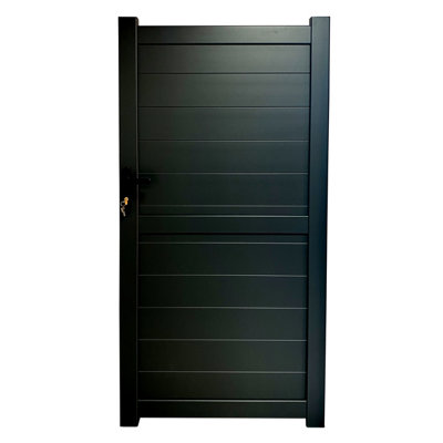 Aluminium Pedestrian Garden Gate 900X2000mm Black from B&Q