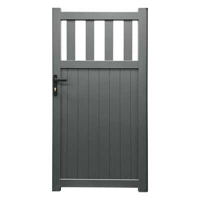 Aluminium Pedestrian Garden Gate 1200X1400mm Anthracite Grey from B&Q