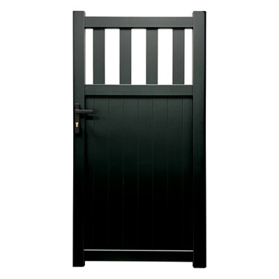 Aluminium Pedestrian Garden Gate 1200X2000mm Black from B&Q