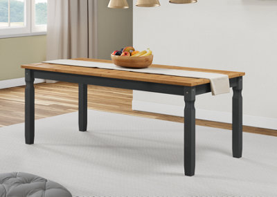 Mercers Furniture Corona Charcoal 6'0" Dining Table Grain/Grey
