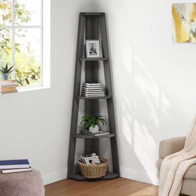 Mercers Furniture Corona Charcoal Corner Ladder Bookcase from B&Q