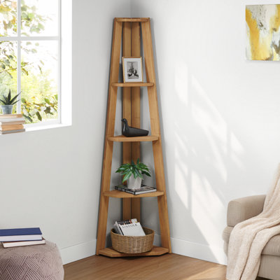Mercers Furniture Corona Corner Ladder Bookcase Antique Wax from B&Q