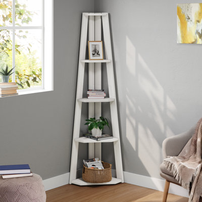 Mercers Furniture Corona White Corner Ladder Bookcase from B&Q