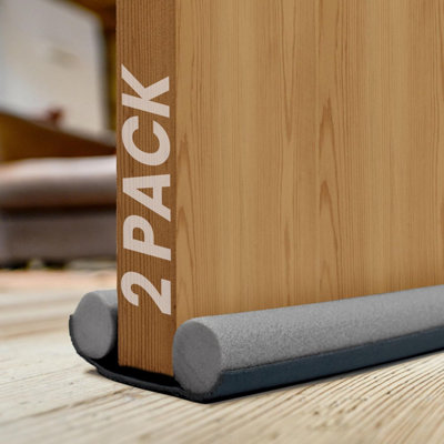 volila Grey Pack Of 2 Double Sided Draft ExcluderDraught Excluder Guard For Windows & DoorsKeep Cold Air Out from B&Q