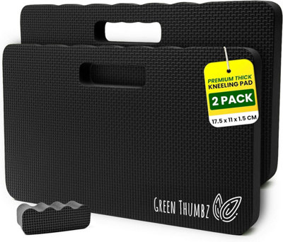 Green Thumbz Black 2 Pack Portable Garden Kneeler Padded Foam Kneeling Pad from B&Q
