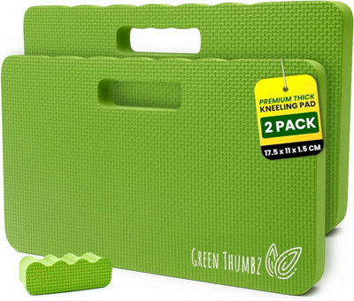 Green Thumbz Green 2 Pack Portable Garden Kneeler Padded Foam Kneeling Pad from B&Q