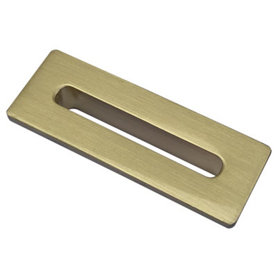 FNX Bathrooms Brass Rectangle Overflow Insert Plastic Bathroom Basin Sink Hole Cover from B&Q