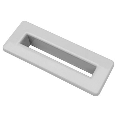 FNX Bathrooms White Rectangle Overflow Insert Plastic Bathroom Basin Sink Hole Cover from B&Q