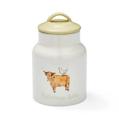Cooksmart Buttercup Farm Ceramic Tea Canister from B&Q