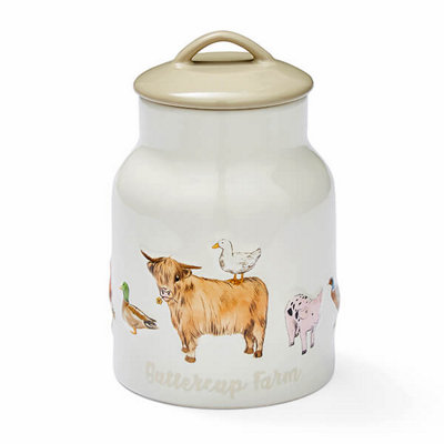 Cooksmart Buttercup Farm Ceramic Large Canister from B&Q