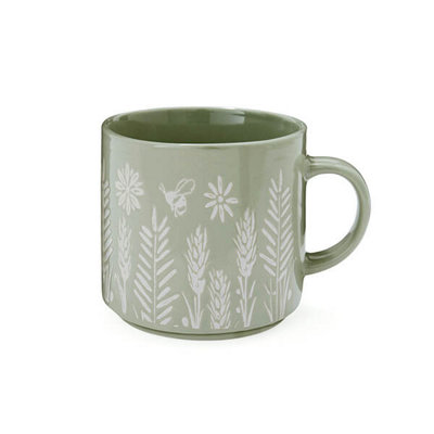 B&Q -  Homestead Sage Stacking Mug