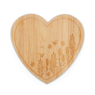 Cooksmart Homestead Bamboo Heart Shaped Board from B&Q