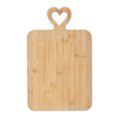 Cooksmart Homestead Bamboo Board With Heart Shape Cut Out Handle from B&Q
