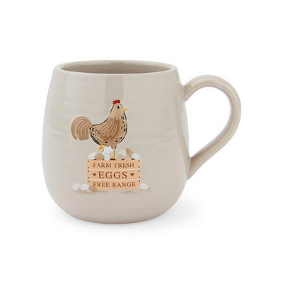 Cooksmart Hen House Lane Farm Fresh Eggs Belly Mug from B&Q