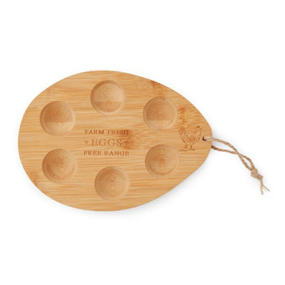 Cooksmart Hen House Lane Bamboo Egg Board from B&Q