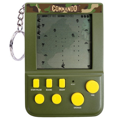 B&Q -  Commando Keyring Arcade Game With Lcd Screen & Classic Gameplay