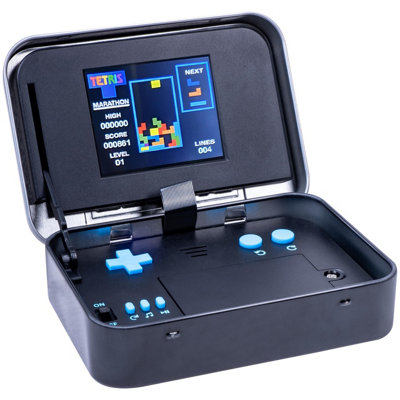 B&Q -  Tetris Arcade In A Tin Colour Handheld Game With 2.4" Screen