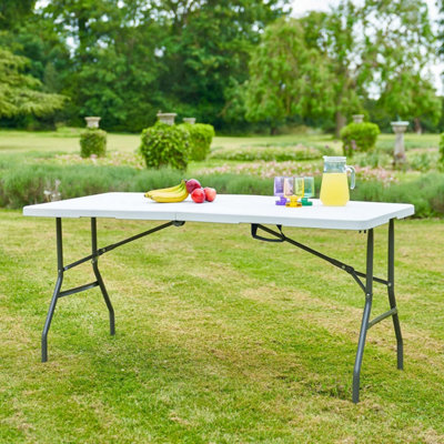 B&Q Sa Products 5Ft Heavy-Duty Folding Tables - Thick Hdpe Panel, Durable Steel Frame