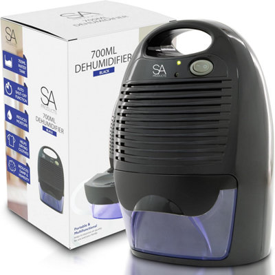 Sa Products Black 700Ml DehumidifierPortable Dehumidifier And Air PurifierMoisture Absorbers For HomeBedroomBathroom from B&Q