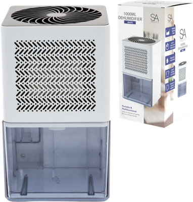 Sa Products White 1000Ml DehumidifierPortable Dehumidifier And Air PurifierMoisture Absorbers For HomeBedroomBathroom from B&Q