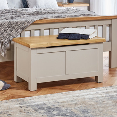 The Furniture Market Cotswold Grey Painted Blanket Storage Box from B&Q