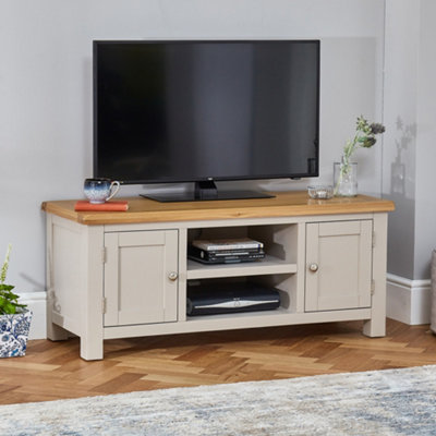 The Furniture Market Cotswold Grey Painted Widescreen Tv Unit Up To 60 Tv Size from B&Q