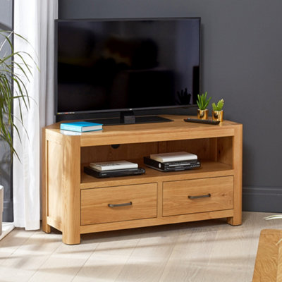 The Furniture Market Soho Oak Corner Tv Unit Up To 50 Tv Size from B&Q