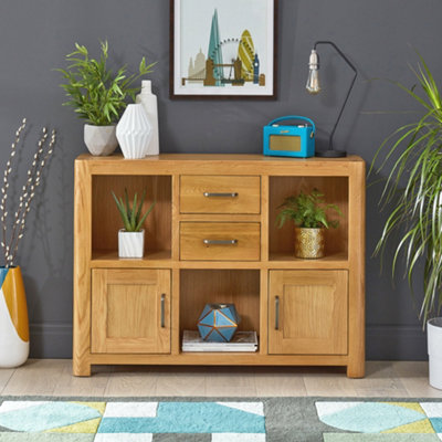 The Furniture Market Soho Oak Low Open Display Shelf Unit from B&Q