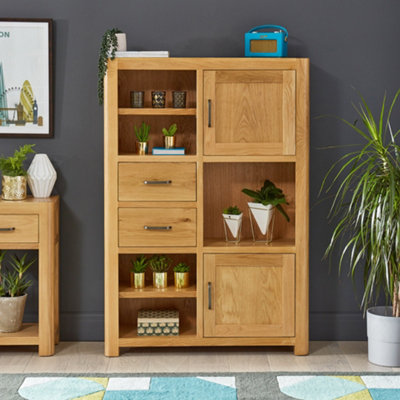 The Furniture Market Soho Oak Tall Open Display Shelf Unit from B&Q