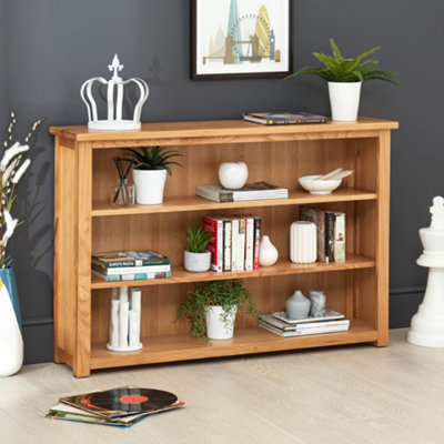 The Furniture Market London Oak Low Wide 2 Shelf Bookcase from B&Q