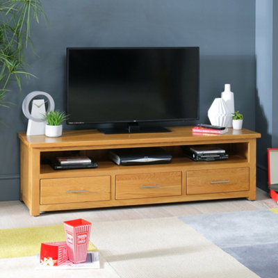 The Furniture Market London Oak Large Widescreen Tv Unit Up To 75 Tv Size from B&Q