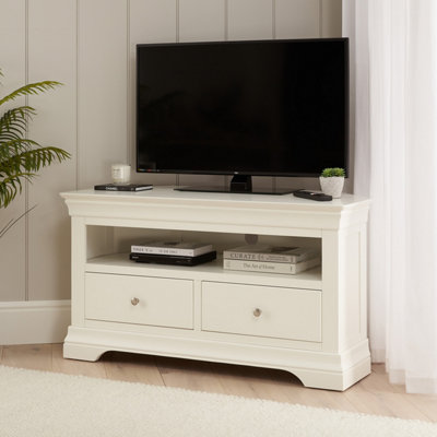 The Furniture Market Wilmslow White Painted Corner Tv Unit Stand Up To 50 Tv Size from B&Q
