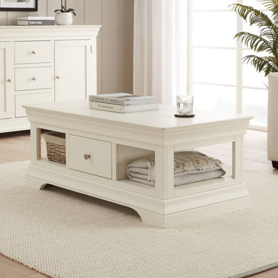 The Furniture Market Wilmslow White Painted 1 Drawer Coffee Table from B&Q