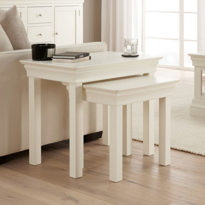 The Furniture Market Wilmslow White Painted Nest Of 2 Tables from B&Q