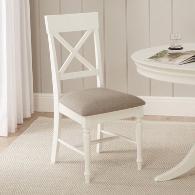 The Furniture Market Wilmslow White Painted Dining Chair from B&Q