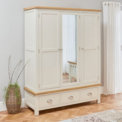 The Furniture Market Cotswold Cream Triple Wardrobe from B&Q