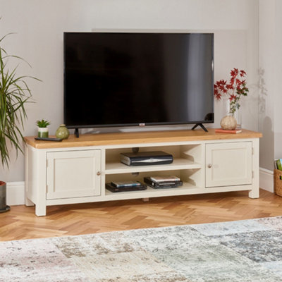 The Furniture Market Cotswold Cream Painted Large Widescreen Tv Unit Up To 80 Tv Size from B&Q