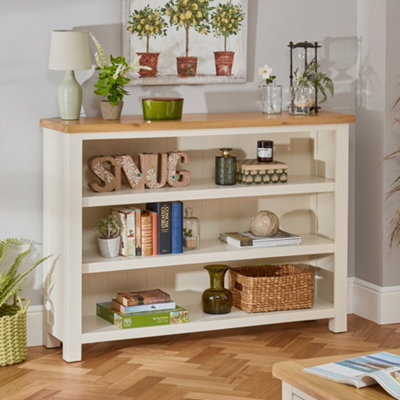 The Furniture Market Cotswold Cream Wide Low Bookcase from B&Q