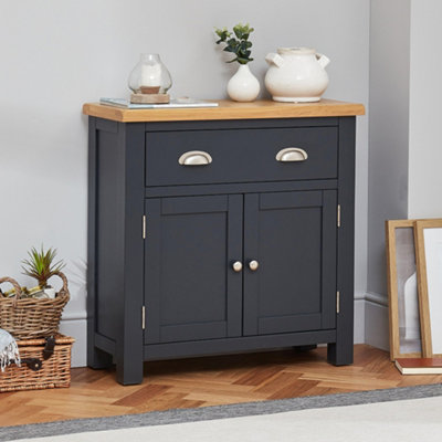 The Furniture Market Cotswold Charcoal Grey Painted Small Compact Sideboard from B&Q