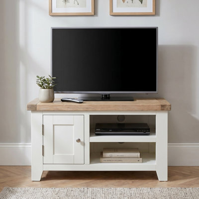 The Furniture Market Cheshire White Painted Small Tv Unit Up To 45 Tv Size from B&Q