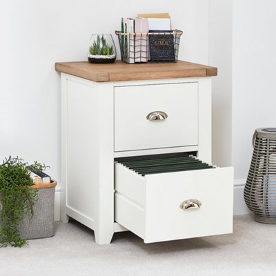 The Furniture Market Cheshire White 2 Drawer Filing Cabinet from B&Q