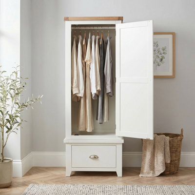 The Furniture Market Cheshire White Single Wardrobe from B&Q