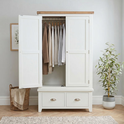 The Furniture Market Cheshire White Double Wardrobe from B&Q