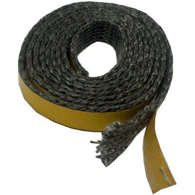B&Q -  Black Thermal Self Adhesive Tape For Stove Glass15mm X 2mm X 2 Metres