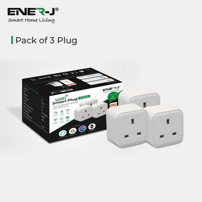 B&Q -  13A Wifi Smart Mini Uk PlugApp & Voice Control (3Pc Pack)